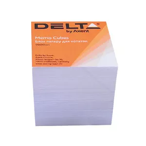 Папір для нотаток білий DELTA 90х90х80мм, непроклеєний (D8005)