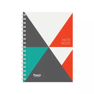 Зошит офісний Axent №14 А5 96арк. пружина збоку клітинка тверда палітурка асорті (8032-14-A)