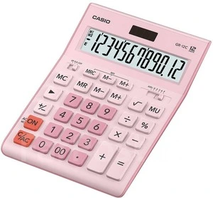 Калькулятор настільний 12-розрядний Casio GR-12C-PK-W-EP, рожевий 209*155*34.5