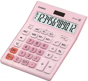 Калькулятор настільний 12-розрядний Casio GR-12C-PK-W-EP, рожевий 209*155*34.5