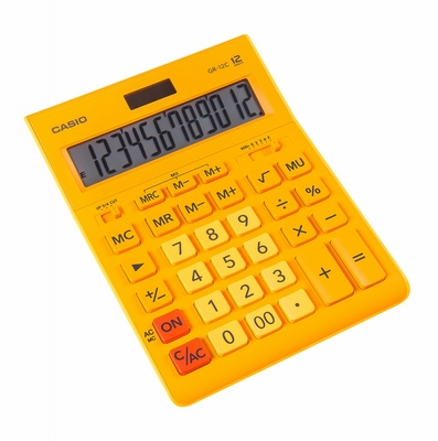 Калькулятор настільний 12-розрядний Casio GR-12C-RG-W-EP, помаранчевий 209*155*34.5