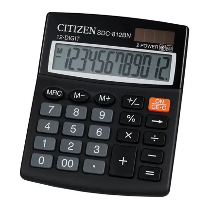 Калькулятор Citizen SCD-812 12-розрядний 100*125*34мм