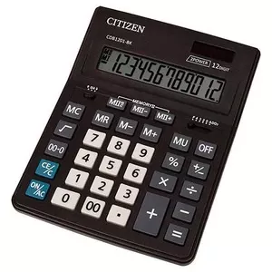 Калькулятор бухгалтерський 12-розрядний Citizen CDB-1201 BK, 200х157х35