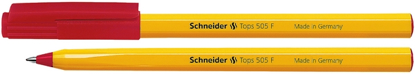Ручка кулькова Schneider TOPS 505 F чорнило червоне 0.5 мм пластик (S150502)