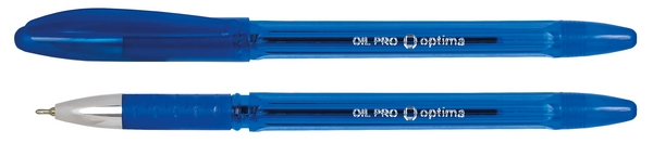Ручка масляна Optima OIL PRO чорнило синє 0.5 мм пластик (O15616-02)