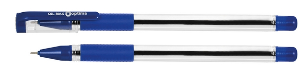 Ручка масляна Optima OIL MAXX чорнило синє 0.7 мм пластик (O15644-02)