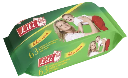 Серветки вологі антибактеріальні Lili 63 шт/уп (13166)