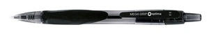 Ручка кулькова автомат OPTIMA MEGA GRIP 0,5 мм, чорна **