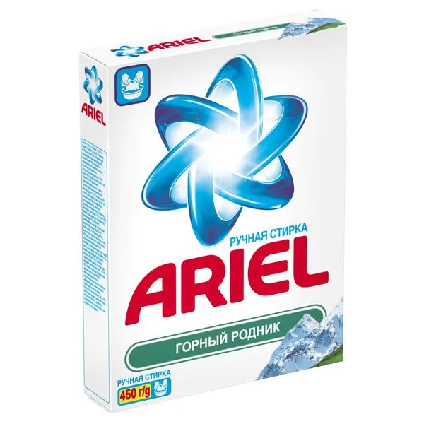 Пральний порошок Ariel ручне прання Гірське Джерело 450 г (81696287)