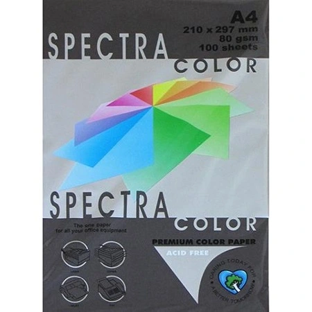 Папір кольоровий Spectra Color Black 401 А4 80г/м2 чорний 100 арк. (16.7550)