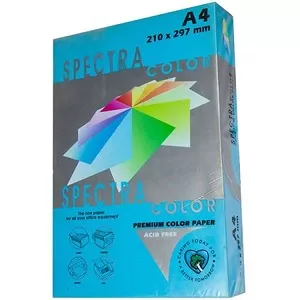 Папір кольоровий Spectra Color Blue 180 А4 80г/м2 блакитний пастель 500 арк. (16.4406)