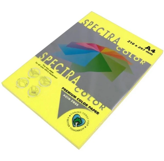 Папір кольоровий Spectra Color Yellow 363 А4 155г/м2 100арк. неон (16.4313)