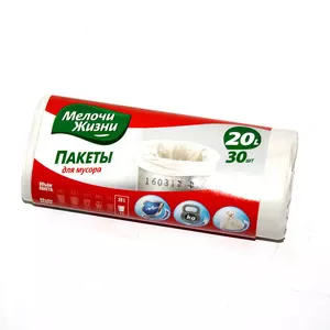 Пакети для сміття Мелочи Жизни 20 л 30 шт білий (400474)