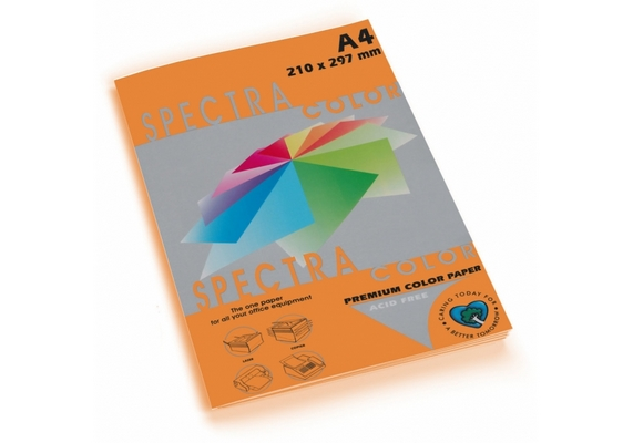 Папір кольоровий Spectra Color Saffron 240 А4 80г/м2 помаранчевий інтенсив 500 арк. (16.4411) 