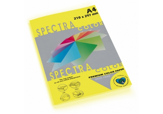 Папір кольоровий Spectra Color А4 80г/м2 100арк. інтенсив Lemon 210 лимон (16.4191)