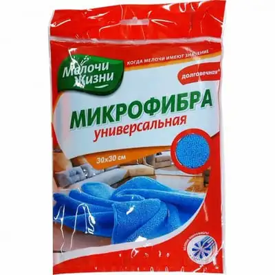 Серветка для прибирання універсальна з мікрофібри Мелочи Жизни 1шт 30х30 см (318851)