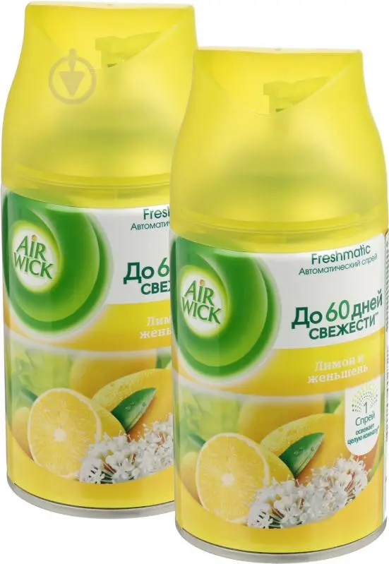 Змінний балон для освіжувача повітря Air Wick Лимон і Женшень 250 мл (3538)