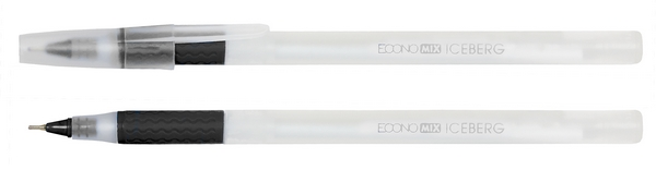 Ручка масляна ECONOMIX ICEBERG чорнило чорне 0.7 мм пластик (E10197-01)