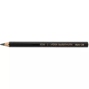 Олівець чорнографітний KOH-I-NOOR JOBMAX чорний дерев'яний шестигранний 2B без гумки (1820 2B)