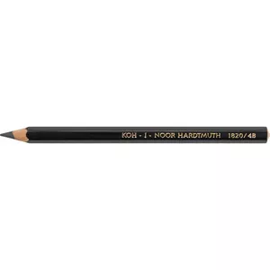Олівець чорнографітний KOH-I-NOOR чорний дерев'яний шестигранний 4B без гумки (1820 4B)