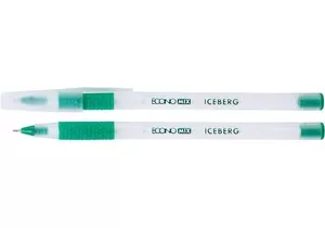 Ручка масляна ECONOMIX ICEBERG чорнило зелене 0.7 мм пластик (E10197-04)