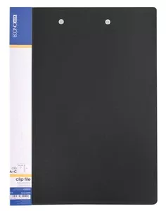 Папка-швидкозшивач  ECONOMIX Light чорний А4 Clip A+C 500 мкм. (E31210-01)