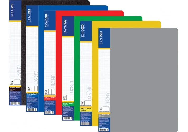 Папка з 20 файлами ECONOMIX Light асорті A4 файл 30 мкм. (E37603)