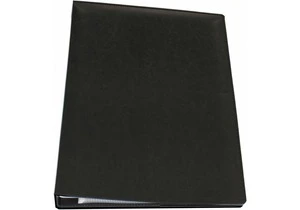 Візитниця книга Optima на кільцях 400 шт. штучна шкіра 270х210 мм. чорний (O36036-01)