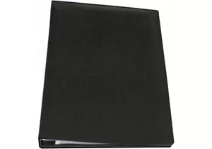 Візитниця книга Optima на кільцях 400 шт. штучна шкіра 270х210 мм. чорний (O36036-01)