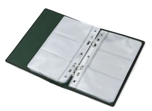 Візитниця книга Optima Vivella на кільцях 90 шт. штучна шкіра 150х195 мм. зелений (O36010-04)