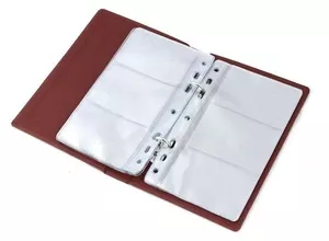 Візитниця книга Optima Vivella на кільцях 90 шт. штучна шкіра 150х195 мм. коричневий (O36010-07)