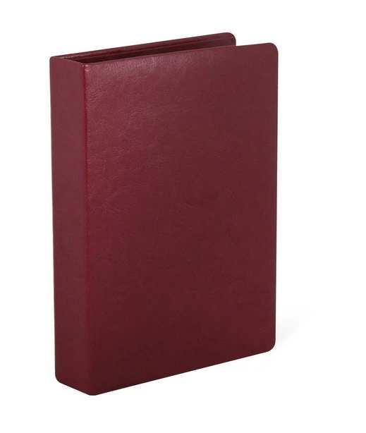 Візитниця книга Optima на кільцях 96 шт. штучна шкіра 150х195 мм. бордовий (O36012-18)