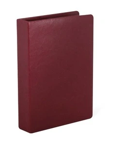 Візитниця книга Optima на кільцях 96 шт. штучна шкіра 150х195 мм. бордовий (O36012-18)