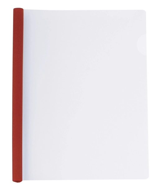 Папка з притискною планкою  ECONOMIX червоний А4 120/160 мкм. 2-65 арк. (E31205-03)