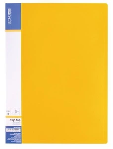 Папка з притиском  ECONOMIX жовтий А4 Clip B 700 мкм. (E31202-05)