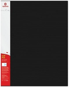 Папка з притиском  Optima "СМУГА" чорний А4 Clip B 700 мкм. (O31254-01)