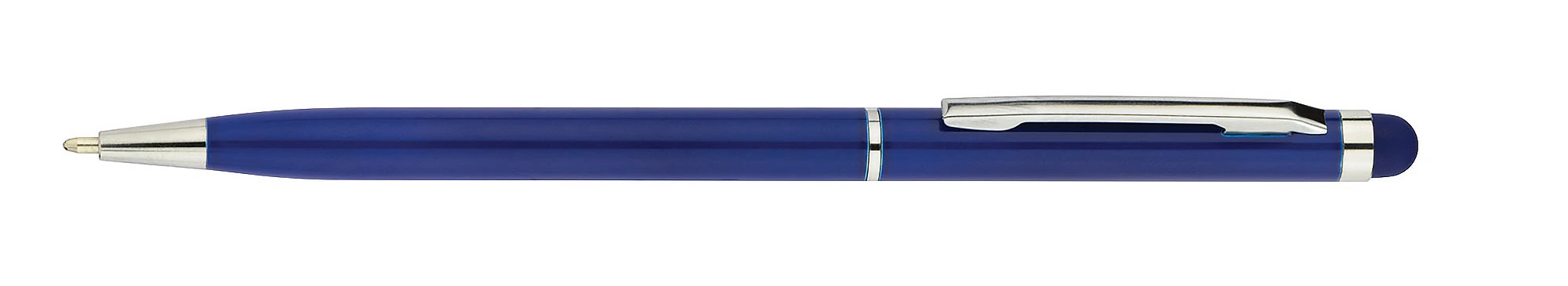Ручка кулькова автоматична ECONOMIX STYLUS чорнило синє 0.7 мм метал (E10308-24)