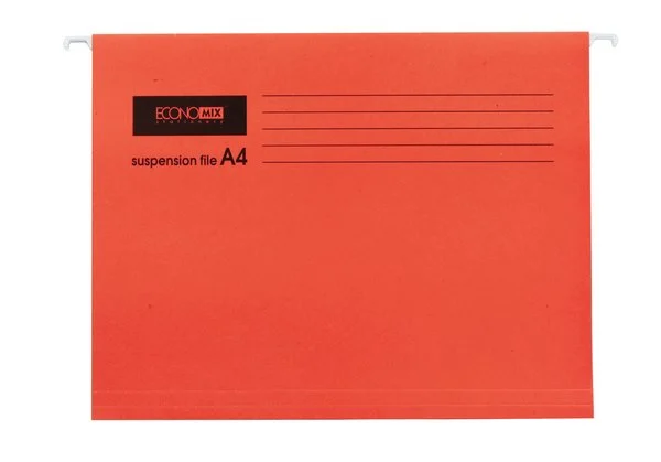 Файл підвісний ECONOMIX А4 фактура матовий картон червоний 1 шт. (E30202-03)