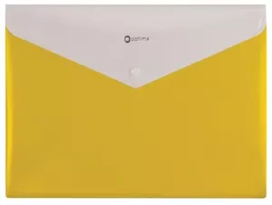 Папка-конверт Optima A4 жовтий непрозорий 180 мкм. на 2 відділення (O35206-05)