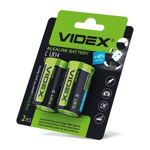 Батарейки Videx LR14/С лужні 1.5 V/8000 mAh 2 шт/уп. (291864)