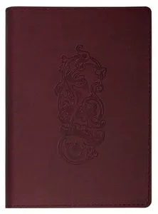 Діловий записник  А6,тиснення,Візерунок,бордо