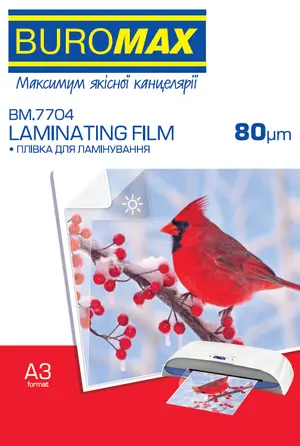 Плівка для ламінування Buromax А3 80мкм 216x303мм 100шт (BM.7704)