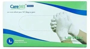 Рукавиці латексні нестер.опудр. розмір L пач. Care365 (250 L)