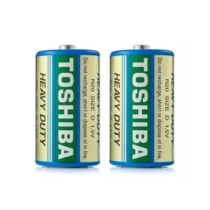 Батарейки Toshiba R20/D сольові 1.5 V 1 шт/уп. (R20KG-SL)