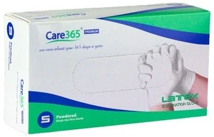 Рукавиці латексні нестер.опудр. розмір S пач. Care365 (250 S)