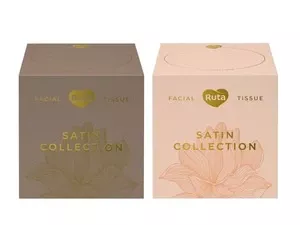 Серветки косметичні Ruta Палітра Satin Collection в кубі 2-х шарові 80 шт/уп (3656)