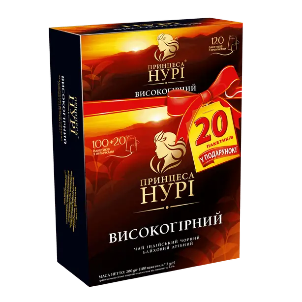 Чай в пакетиках Принцеса Нурі чорнй 2г х 120 шт (800172)