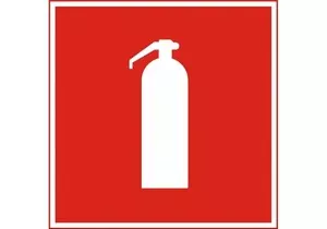 Самоклейка знак пожежної безпеки "Вогнегасник" 150х150 мм (40804058)