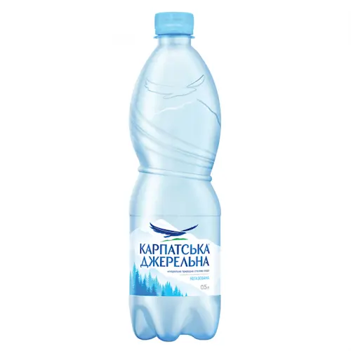 Вода мінеральна Карпатська Джерельна негазована ПЕТ пляшка 0,5 л (240233)