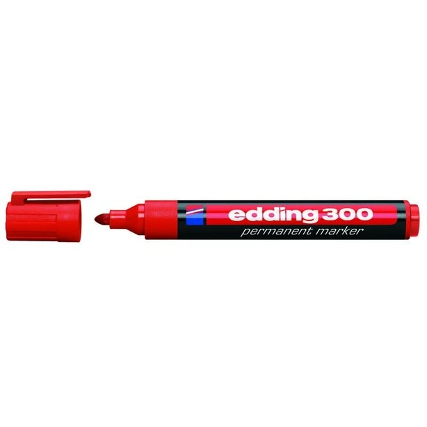Маркер перманентний Edding Е-300 червоний 1.5-3 мм круглий (Е-300  002)